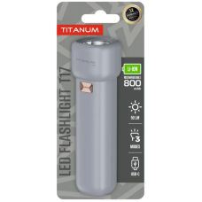 Ліхтар ручний Titanum TLF-T17 (3р/800mAh/50lm/11000K/вбуд. акум./ЗП Type-C) 10,6см