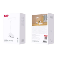 Лампа настільна XO OZ06B (LED/3W/800mAh/3000-6500K/3р/сенсор/на прищіпці/вбуд. акум./ЗП microUSB) біла