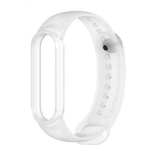 Ремінець до браслету фітнес-трекеру Mi Band 3/4 силікон прозорий білий