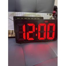 Настінний годинник від USB і батарейки, JH1825, червоні /LED годинник/ Годинник на стіну