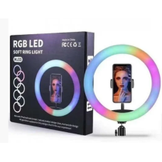 Кільцева LED лампа RGB MJ33 (33см) (1 кріплення) (управління на проводі) без штатива