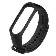 Ремешок к браслету фитнес-трекеру  Mi Band 3/4/5/6/7 силикон черный