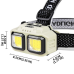 Ліхтар налобний HX-816-2COB (White+Red), Waterproof, 1x18650, ЗП Type-C, Box
