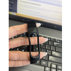 Ремінець до браслета фітнес-трекера Mi Band 3/4/5/6/7 нейлон ЧОРНИЙ