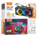 Акустика-караоке HOCO HA9 Kayman dual-mic outdoor BT speaker, BT5.4, 40W, TWS, USB, TF, 8h, black