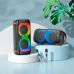 Колонка валіза бездротова Bluetooth акустична система HOCO BS53 з мікрофонами і RGB підсвічуванням