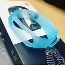 Ремінець до браслету фітнес-трекеру Mi Band 5 силікон прозорий блакитний