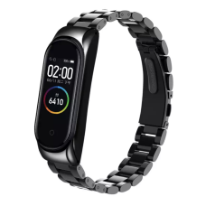Ремінець MiJobs Plus металевий для Xiaomi Mi Band 3/4/5/6 Black