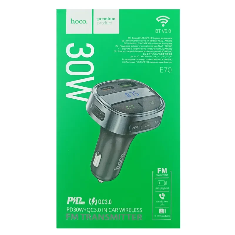 FM модулятор Hoco E70 12-24V