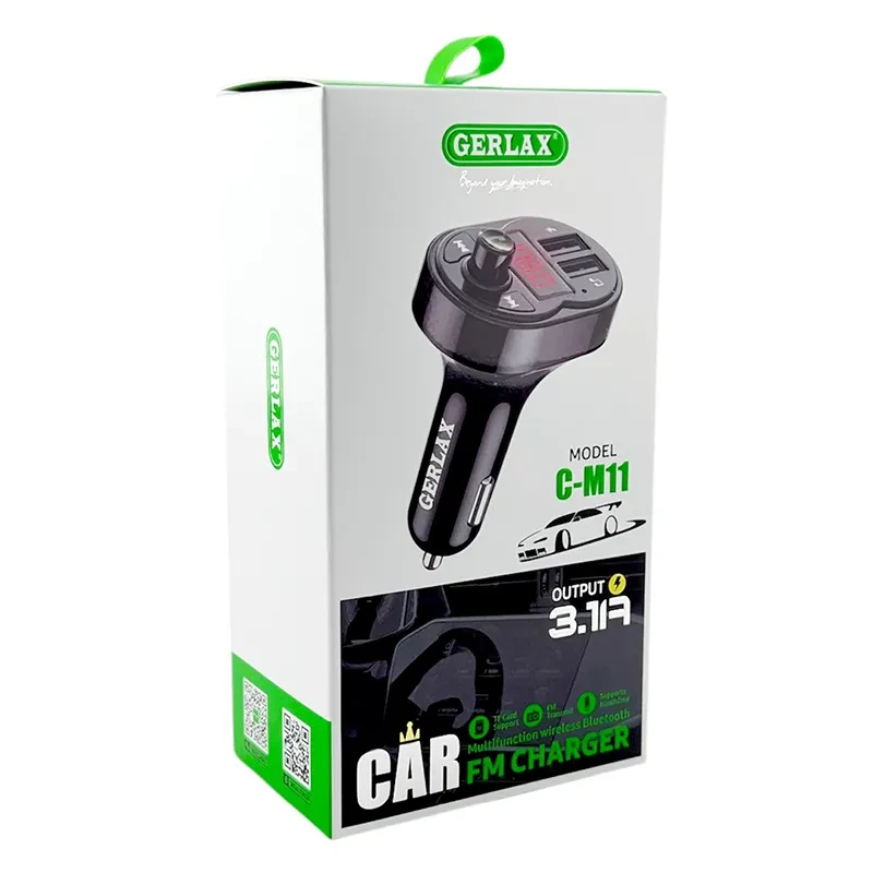 FM модулятор Gerlax C-M11 12-24V/3.1A/2USB/QC3.0/BT5.3/LED FM модулятор Gerlax C-M11 12-24V/3.1A/2USB/QC3.0/BT5.3/LED
