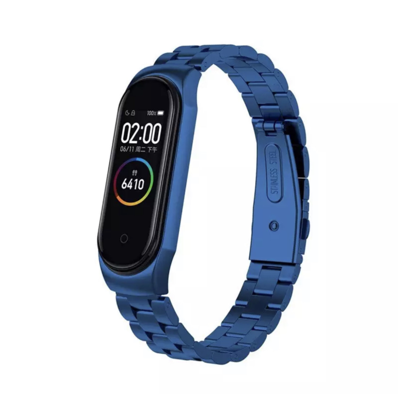 Ремінець MiJobs Plus металевий для Xiaomi Mi Band 4/3 Black (3 КАТЕГОРІЯ)