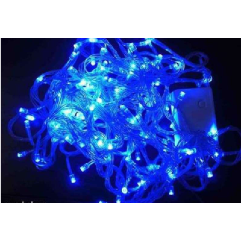 Гірлянда новорічна 300 LED колір ламп СИНІЙ 25 м провід білий Гірлянда новорічна 300 LED колір ламп СИНІЙ 25 м провід білий