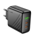 Мережевий зарядний пристрій Hoco CS26A PD45W / 3A USB+2Type-C із швидкою зарядкою Black Мережевий зарядний пристрій Hoco CS26A PD45W / 3A USB+2Type-C із швидкою зарядкою Black