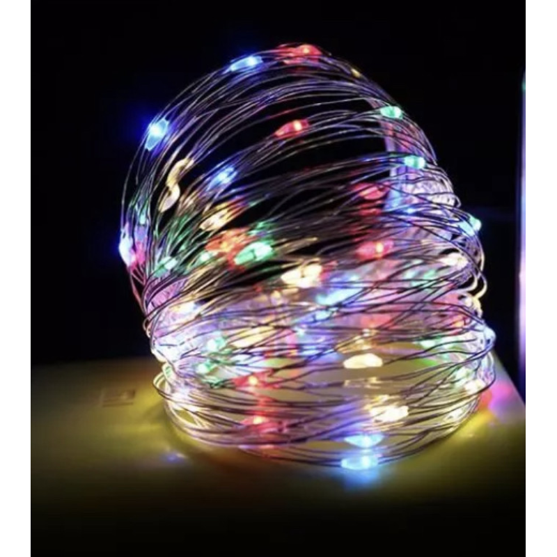Гірлянда РОСА нитка 100 LED, 220 В, 10 метрів, RGB колір