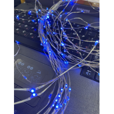 Гірлянда “Кінський хвіст“ 510 LED: 17 ліній по 3 м, 510 діодів/ нитка, колір - синій, статичний режим