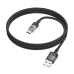 Дріт живлення Type-C Hoco U129 3A/27W тканинний чорний 1,2м Дріт живлення Type-C Hoco U129 3A/27W тканинний чорний 1,2м