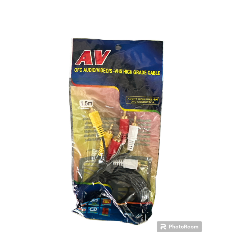 Кабель мультимедійний 3RCA to 3RCA 1,5 m Atcom
