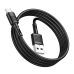 Кабель microUSB Hoco X83 2.4A TPU чорний 1м