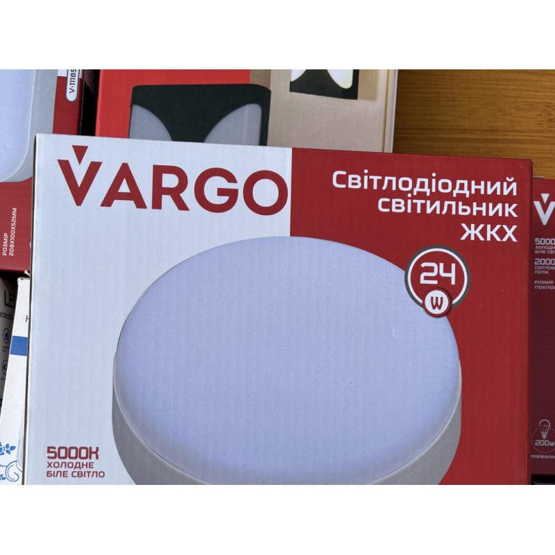 Світильник коло світлодіодний ЖКГ LED 24W 5000К 2400lm (170*170*57) VARGO 115708