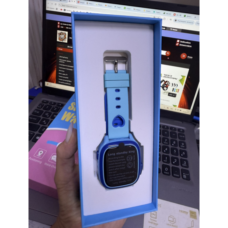 Дитячий смарт годинник SMART BABY WATCH Y85 Blue