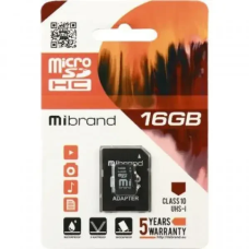 Картка пам“яті micro mibrand 16 GB (class10) (UHS-1) (з адаптером)!
