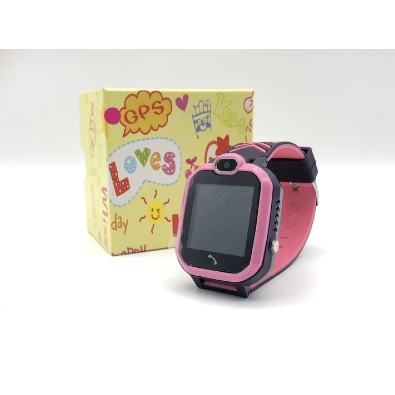 Детские Смарт-часы с GPS Smart KID-04 Розовые с фиолетовым