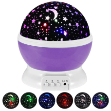 Проектор звездного неба Sleep Master Dream на батарейках и от сети Фиолетовый корпус