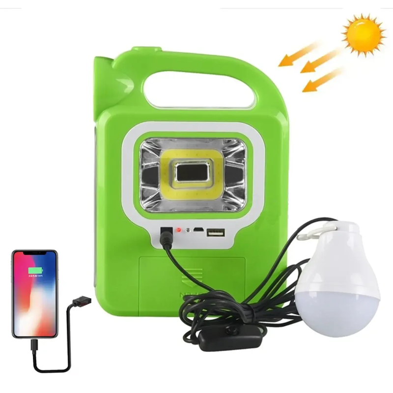 Світлодіодний ліхтар кемпінг на сонячній батареї EASY POWER EP-038A 2LED+COB, Power Bank, 2 шт АКБ 18650