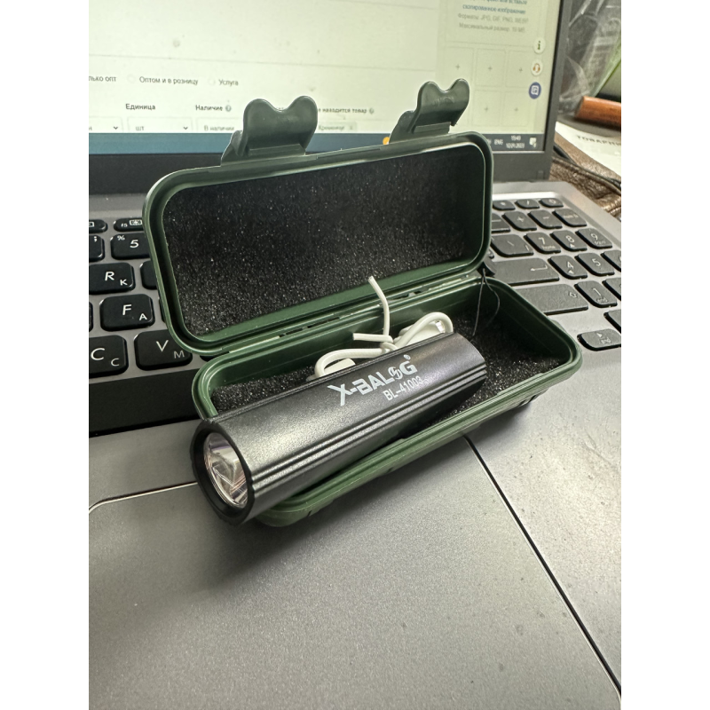 Ліхтар ручний кишеньковий X-Balog BL 41003 Q5 ліхтарик 200 Lumen USB Ліхтар ручний кишеньковий X-Balog BL 41003 Q5 ліхтарик 200 Lumen USB