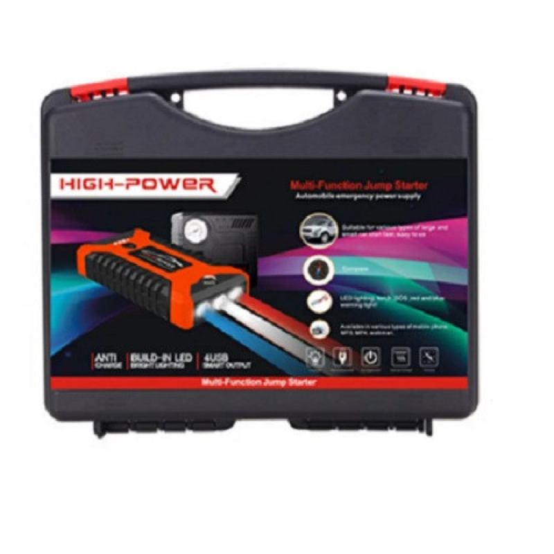 Пусковий зарядний пристрій JUMPSTARTER JX27 WITH PUMP (99800 мА·год) + компресор