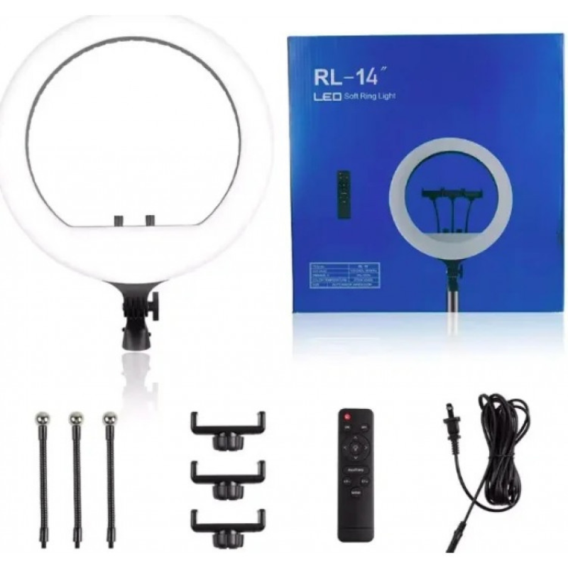 Кільцева LED-лампа RL-14 (36 см) (3 кріплення) (пульт) (сумка) Кільцева LED-лампа RL-14 (36 см) (3 кріплення) (пульт) (сумка)