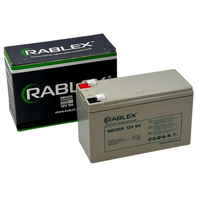 Акумулятор RABLEX 12 V 9AH (150x60x95 мм) свинцево-кислотний
