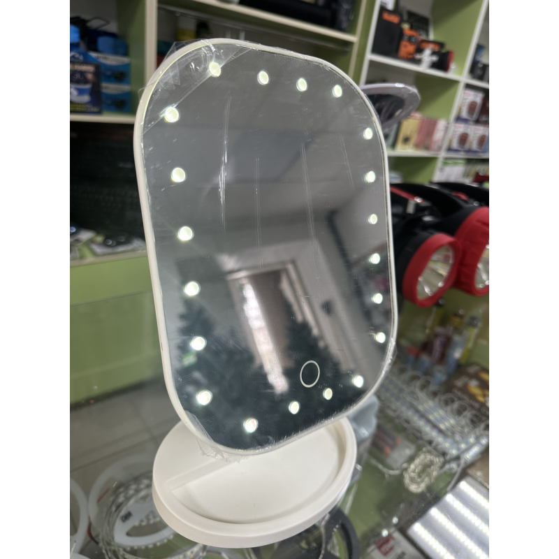 Косметичне дзеркало настільне для макіяжу Magic з LED підсвічуванням BLACK Косметичне дзеркало настільне для макіяжу Magic з LED підсвічуванням BLACK