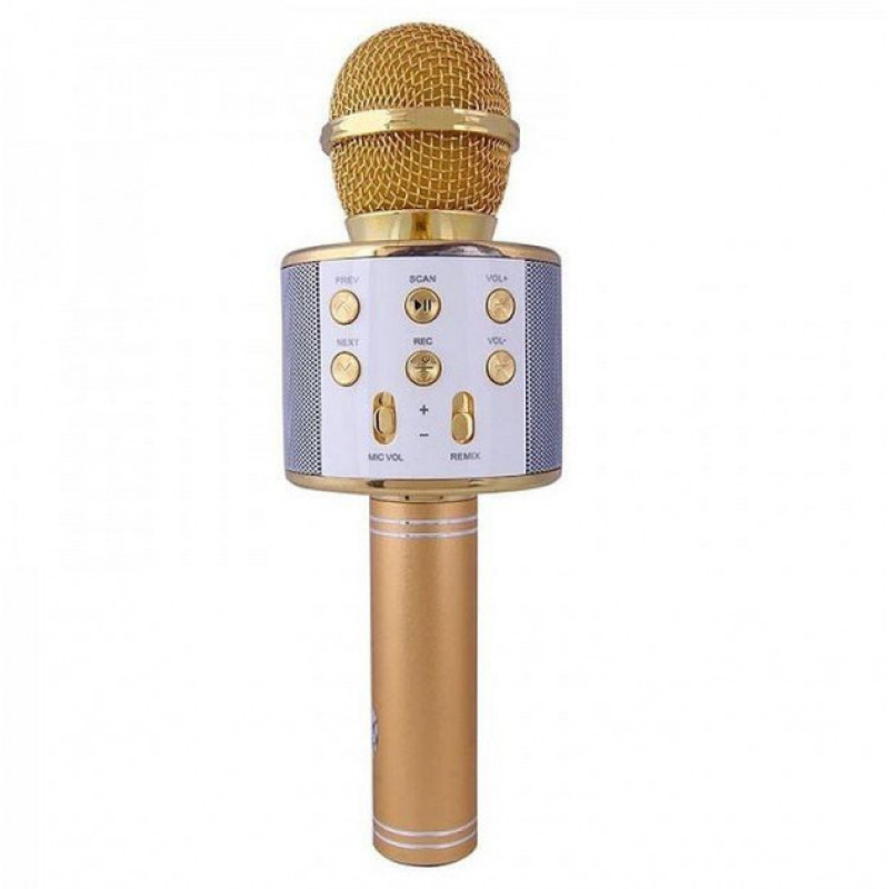 Мікрофон з Караоке Wster WS-858, gold