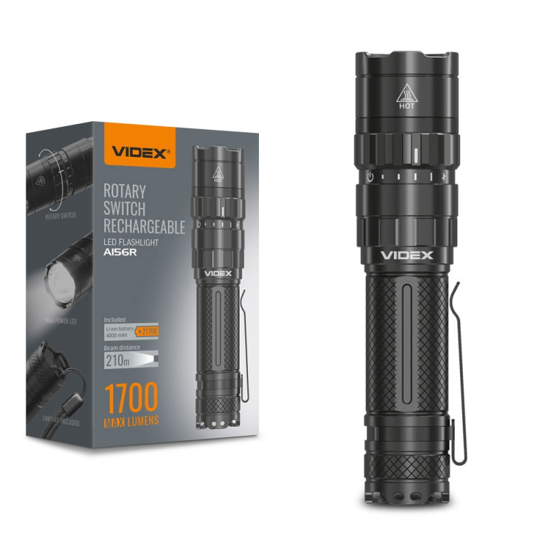 Портативний світлодіодний ліхтарик VIDEX VLF-A156R 1700 Lm 6500 K