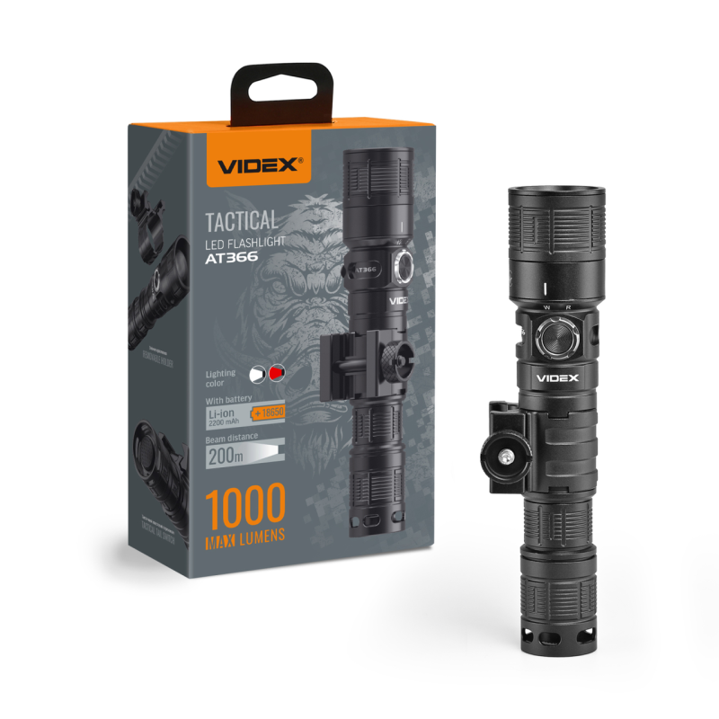 Тактичний світлодіодний ліхтарик VIDEX VLF-AT366 1000 Lm 5000 K