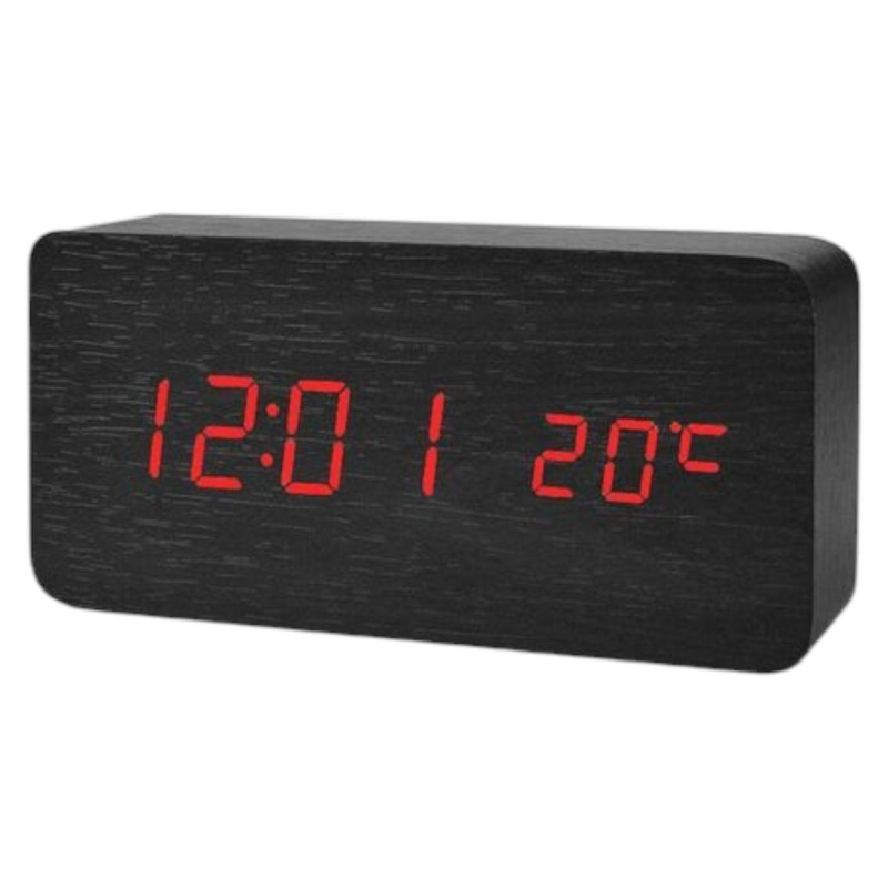 Годинник мережевий VST-862-1 червоний, (корпус чорний) температура, USB Годинник мережевий VST-862-1 червоний, (корпус чорний) температура, USB