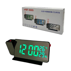 Годинник мережевий проєкційний VST-900S, зелений, USB