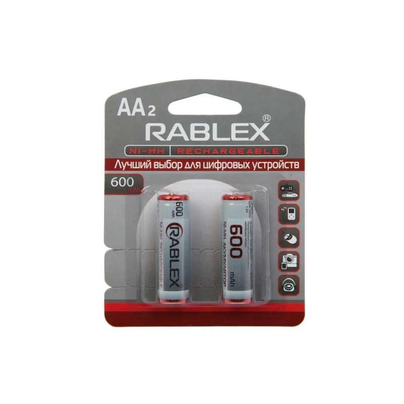Акумулятор Rablex AA/HR6 600 mAh 1 шт Акумулятор Rablex AA/HR6 600 mAh 1 шт