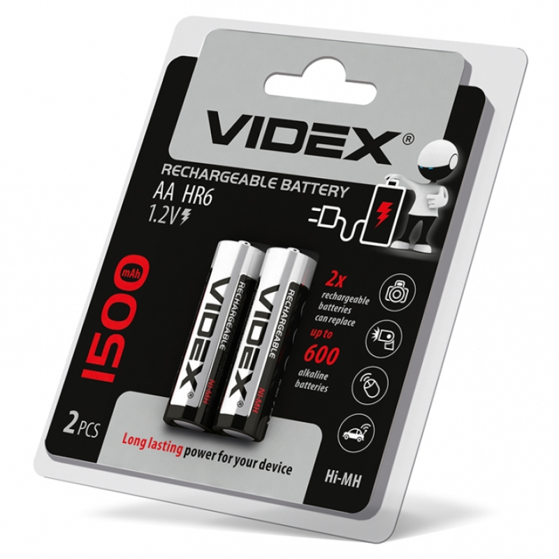 Аккумулятори Videx AA/HR6 1500 mAh за 1 шт Аккумулятори Videx AA/HR6 1500 mAh за 1 шт