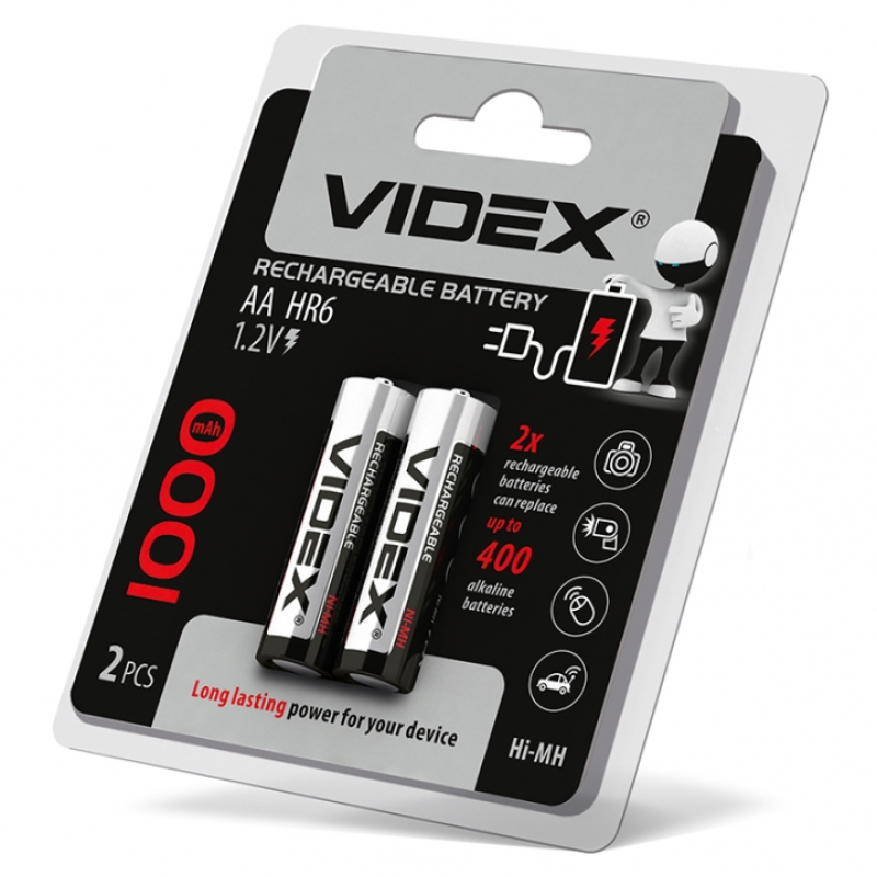 Аккумулятори Videx AA/HR6 1000 mAh за 1 шт Аккумулятори Videx AA/HR6 1000 mAh за 1 шт