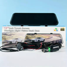 Дзеркало відеореєстратор 10“ з камерою заднього виду (GPS, 4G, Wi-Fi, Bluetooth, ADAS, Android 8.1)