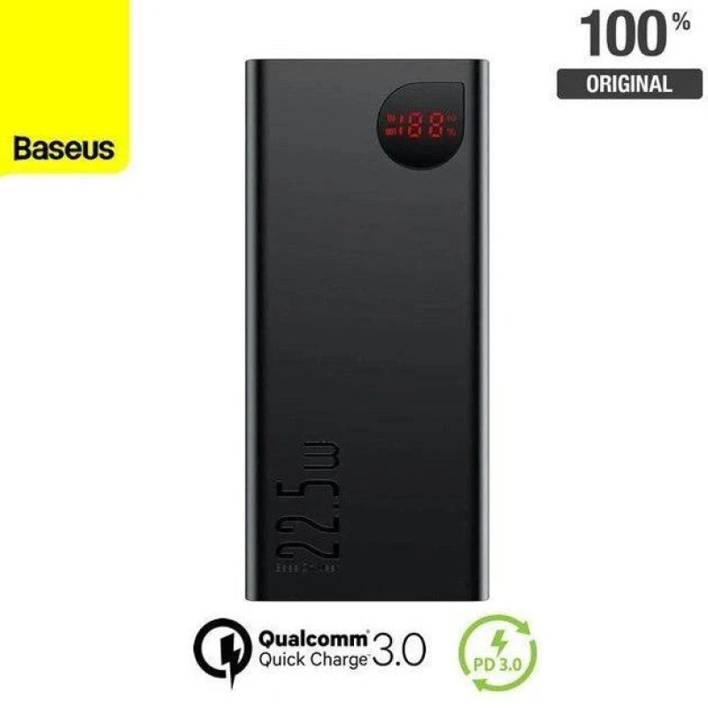 Павербанк Powerbank Baseus Adaman Metal 10000mAh 22.5W з технологією QC3.0+PD3.0 Black