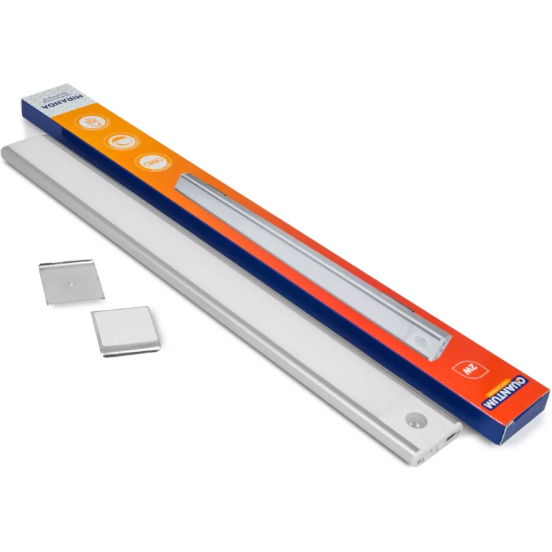 Світильник LED Quantum QM-FL5140 Miranda (2W/2р/3000K/4000K/6500K/200lm/датч. руху/ЗП Type-C) 40*4*1см