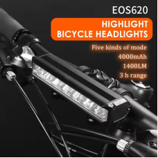 Велофара потужна EOS620-6LED, 1400LM, Waterproof, Li-Ion акумулятор, ЗП Type-C