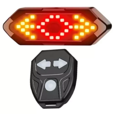 Велоліхтар FY-1820 із зазначенням поворотів (red+yellow) (ЗП micro USB, вбудований акумулятор, пульт