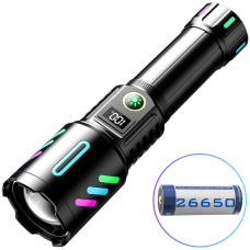 Ліхтар NIGHT VISION FLUORESCENCE 1143-WHITE LASER LED PM10-TG, 1x26650, Power Bank, ЗП Type-C, zoom