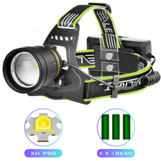 Ліхтар налобний BL-A12-3-P90, 3x18650, zoom, ЗП Type-C, Box