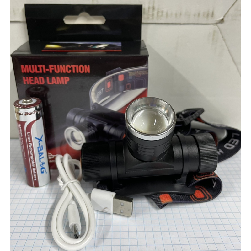 Налобний ліхтарик Police BL 5808 T6 USB 3 режими