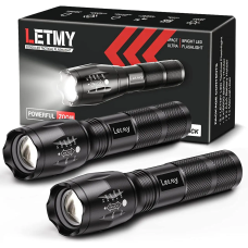 Ліхтарик ручний LETMY LED Tactical Flashlight S2000 PRO 2-Pack (Letmy-T6-2p)